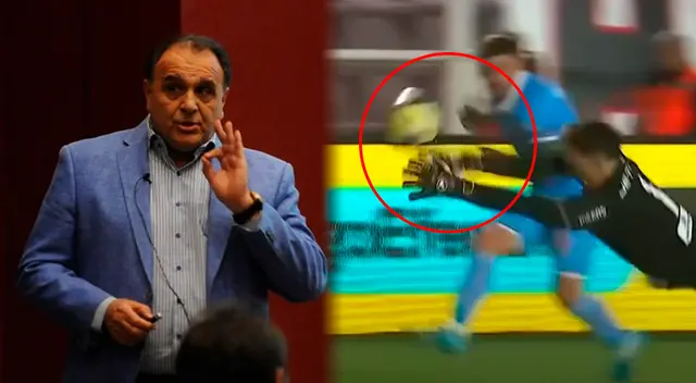 Miguel Scime analizó la jugada polémica de la mano de Sebastián Britos fuera del área.