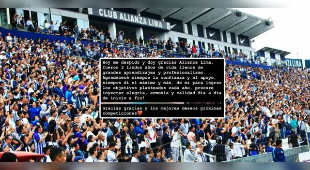 Alianza Lima conoció la partida de un elemento importante.