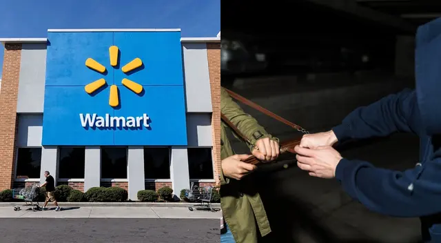 Violento robo en Walmart.