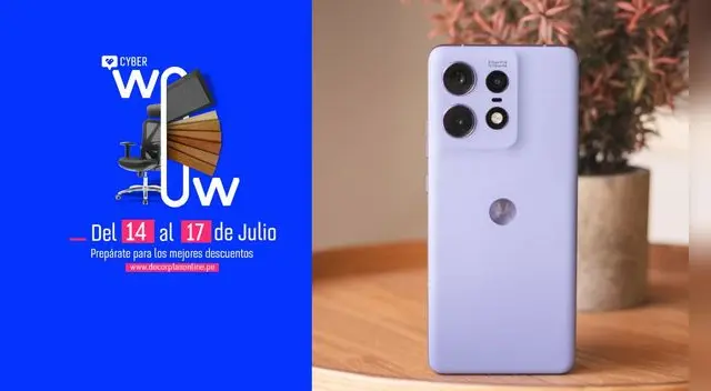 Aprovecha el Cyber Wow y comprar el nuevo Motorola Edge 50 Pro 5G con un descuento de 800 soles por tiempo limitado. Aprovecha el Cyber Wow y comprar el nuevo Motorola Edge 50 Pro 5G con un descuento de 800 soles por tiempo limitado.