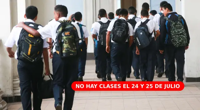 El 24 y 25 de julio no hay clases en los colegios nacionales de La Convención. El 24 y 25 de julio no hay clases en los colegios nacionales de La Convención.