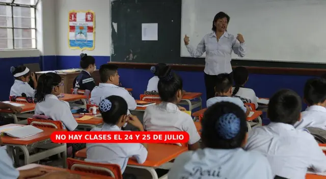 Suspensión de clases este 24 y 25 de julio: consulta sobre las fechas Suspensión de clases este 24 y 25 de julio: consulta sobre las fechas