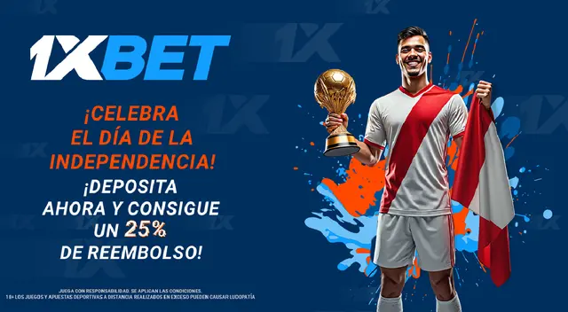 El 28 de julio 1xBet ofrece promociones especiales para festejar. Fuente: Difusión.