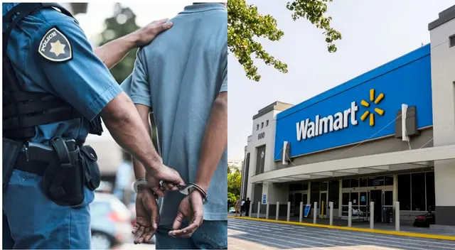 Robo en Walmart termina en detención policial. Robo en Walmart termina en detención policial.