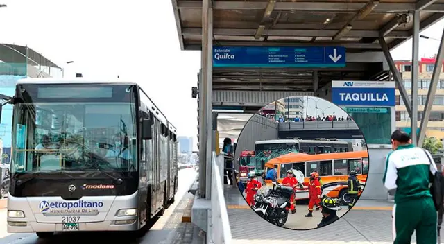 Metropolitano confirmó un plan de desvió por choque entre bus del Metropolitano y 'Anconero'.