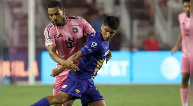 Piero Quispe jugó todo el segundo tiempo el partido de Pumas contra Inter Miami