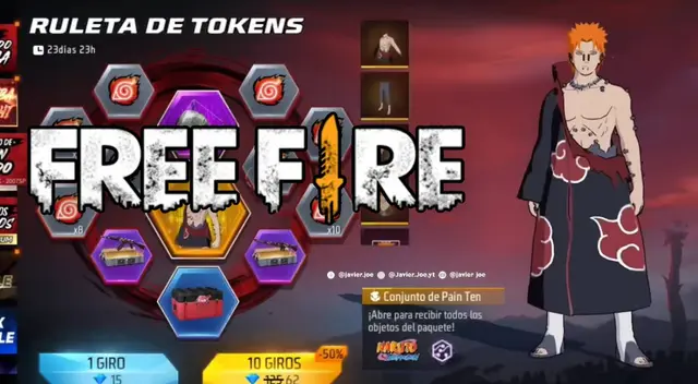 Puedes obtener la Skin de Nagato 'Pain' sin gastar tantos diamantes en Free Fire x Naruto. Puedes obtener la Skin de Nagato 'Pain' sin gastar tantos diamantes en Free Fire x Naruto.