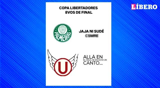 Meme de la cruel derrota de Universitario ante Palmeiras.