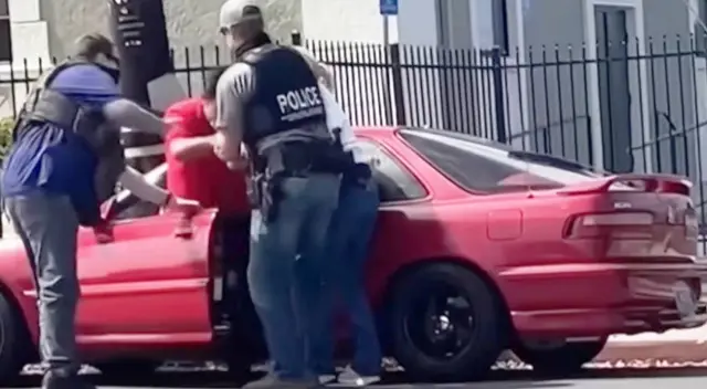 Durante un operativo, arrestan a un hombre cerca de la escuela de su hijo.
