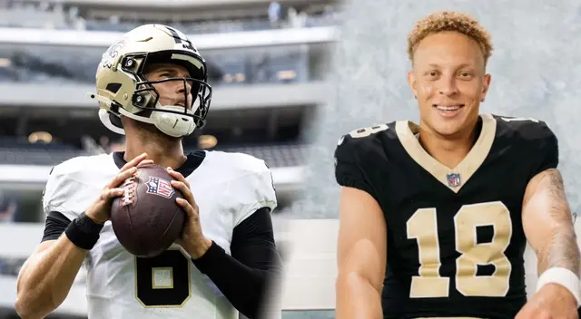 Tyler Shough y Spencer Rattler son los novatos que disputan la titularidad en los Saints.