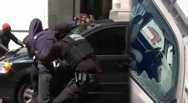 Familia latina denuncia que agentes migratorios dispararon contra su vehículo. Familia latina denuncia que agentes migratorios dispararon contra su vehículo.