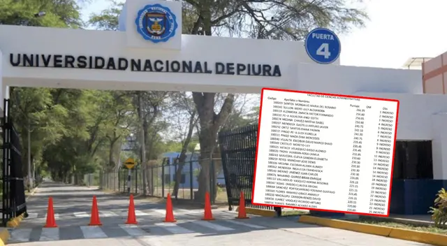 Mira los resultados de la Universidad Nacional de Piura.