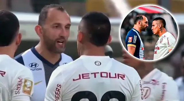 Hernán Barcos tuvo fuerte reacción contra Alex Valera en el clásico.