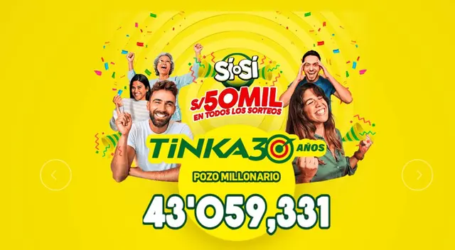 La Tinka de HOY, 10 de septiembre: revisa la jugada ganadora del sorteo