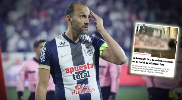 Alianza Lima recibe calurosa bienvenida por parte de hinchas de la U de Chile.