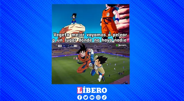 Goku y Vegeta se fueron a jugar al estadio de U de Chile.