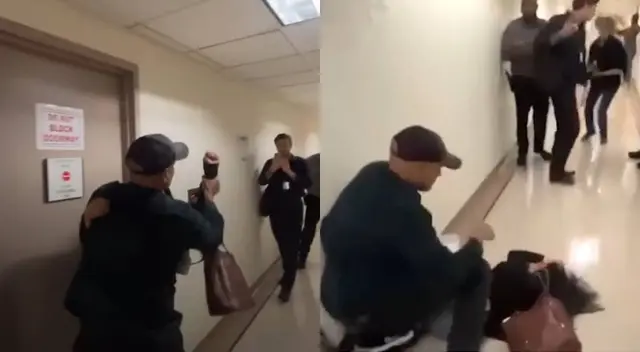 Agente de ICE derriba a madre inmigrante frente a sus hijos.