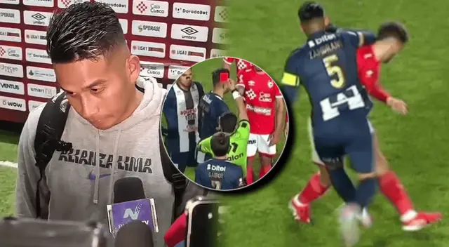 Josué Estrada opinó sobre la expulsión de Carlos Zambrano en el Alianza Lima vs. Cienciano. Josué Estrada opinó sobre la expulsión de Carlos Zambrano en el Alianza Lima vs. Cienciano.