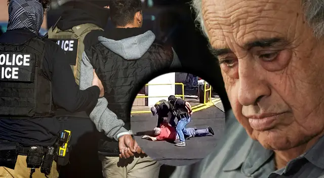 Adulto mayor brutalmente detenido por ICE.
