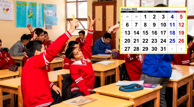 Conoce cuándo son las vacaciones de octubre 2025 para estudiantes de todo el Perú.