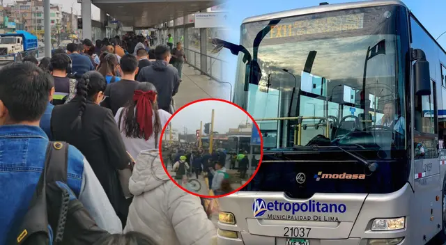 ATU confirmó la suspensión del servicio del Metropolitano por manifestaciones.