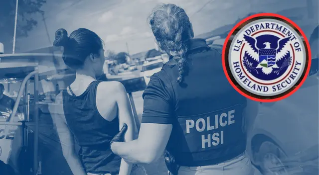 Agentes de HSI durante un operativo de control migratorio