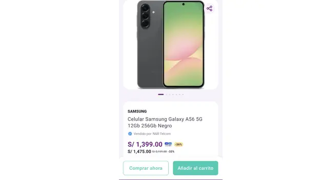 Galaxy A56 5G de Samsung Galaxy A56 5G de Samsung