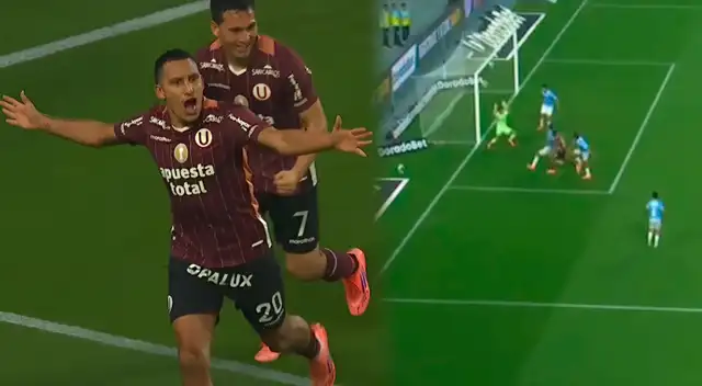 Álex Valera anotó un golazo para el 1-0 de Universitario sobre Sporting Cristal.