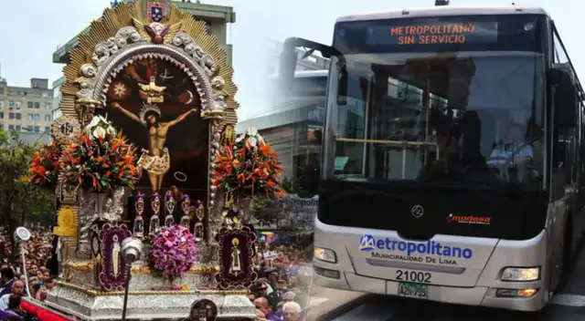 El Metropolitano desvió su ruta por la procesión del Señor de los Milagros. El Metropolitano desvió su ruta por la procesión del Señor de los Milagros.