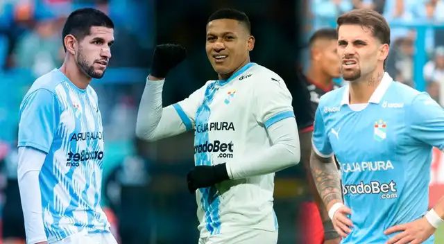 Luis Abram, Fernando Pachecho, Felipe Vizeu, Sporting Cristal Luis Abram, Fernando Pachecho, Felipe Vizeu, Sporting Cristal
