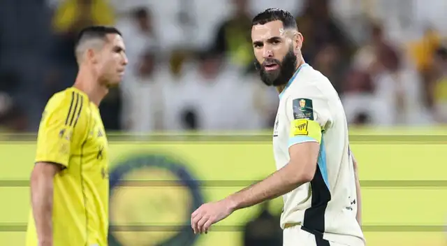 Karim Benzema anotó gol en el partido entre Al Ittihad ante Al Nassr.