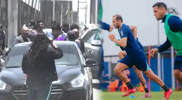 Hinchas de Alianza Lima se presentaron en entrenamiento del equipo.