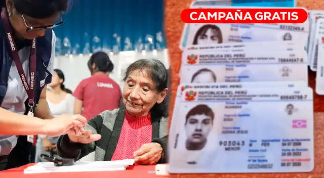 Reniec realizará campañas a nivel nacional para que los ciudadanos obtengan DNI gratis.