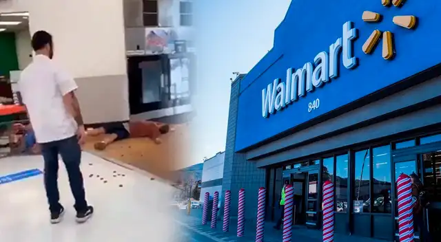 Empleado de seguridad de Walmart dejó inconsciente a un cliente.