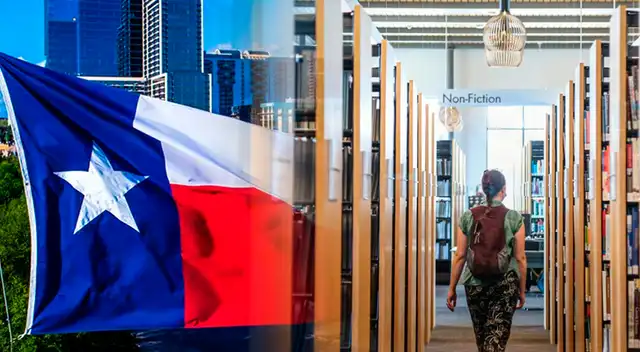 Autores se reúnen en Texas para oponerse a la censura de libros en escuelas.