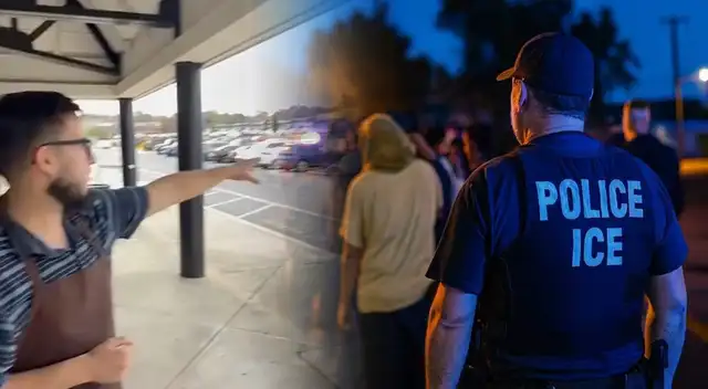 Agentes federales realizan redadas en estacionamiento cerca a Walmart. Agentes federales realizan redadas en estacionamiento cerca a Walmart.