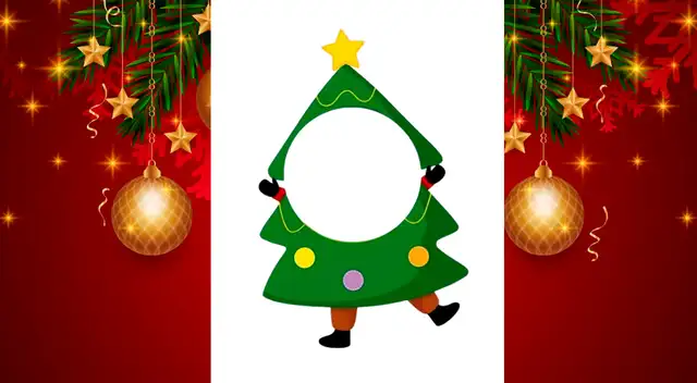 Descarga plantillas de Navidad y edita para colocar rostro. Descarga plantillas de Navidad y edita para colocar rostro.