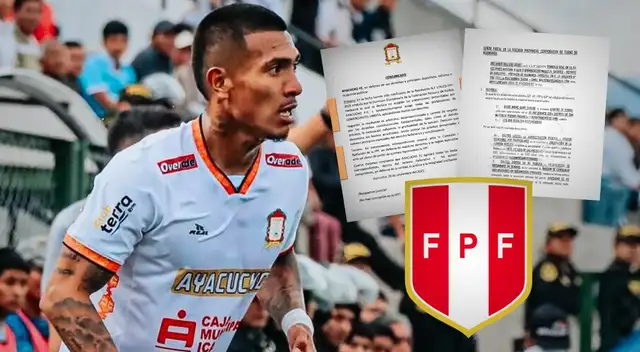 Ayacucho FC denunciará penalmente a Diego Haro y presentará apelación a la decisión de la FPF