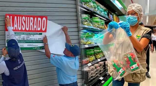La Municipalidad de La Molina clausuró supermercado de cadena chilena en Perú.