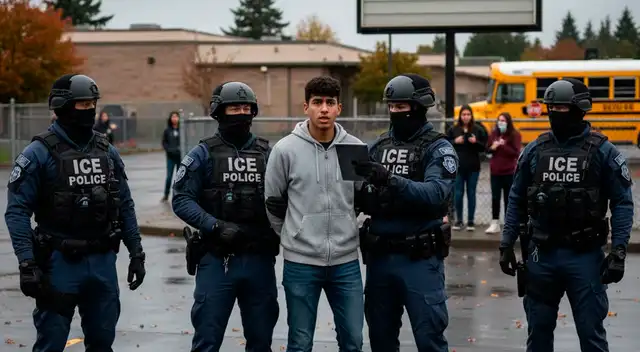 ICE detiene a estudiante de 17 años en una escuela secundaria en Oregón. ICE detiene a estudiante de 17 años en una escuela secundaria en Oregón.