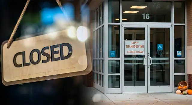 Estos bancos cerrarán por Día de Acción de Gracias 2025. Estos bancos cerrarán por Día de Acción de Gracias 2025.