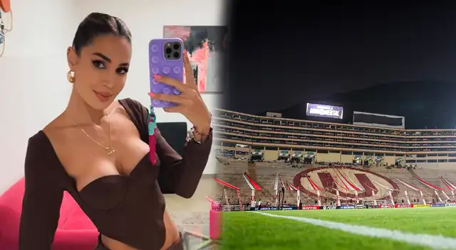 Ana Paula Consorte visitó el Estadio Monumental con Paolo Guerrero y dejó picante comentario.