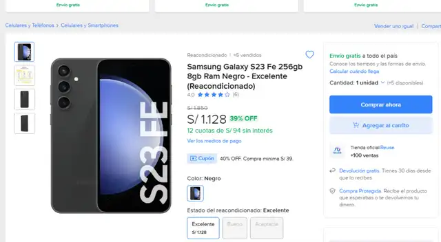 Galaxy S23 FE Fan Edition de Samsung Galaxy S23 FE Fan Edition de Samsung