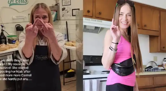 La empleada se mostró desafiante durante todo el incidente. La empleada se mostró desafiante durante todo el incidente.