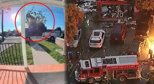 La explosión de gas provocó la destrucción total de una casa e incendió el vecindario.