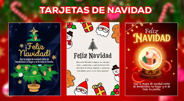 Obtén plantillas de tarjetas navideñas para compartir en tus redes sociales. Obtén plantillas de tarjetas navideñas para compartir en tus redes sociales.