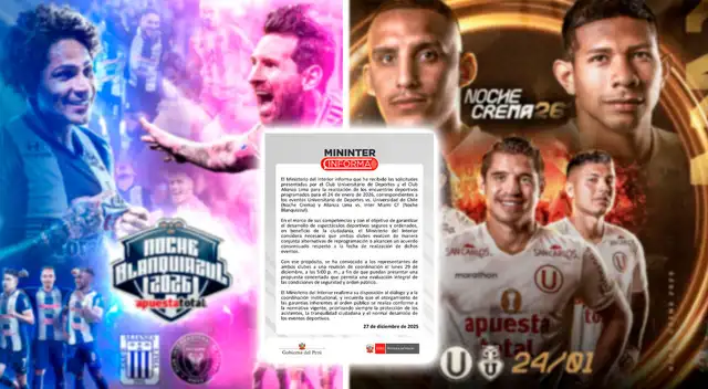 Alianza Lima y Universitario programaron su partido de presentación 2026 el 24 de enero.