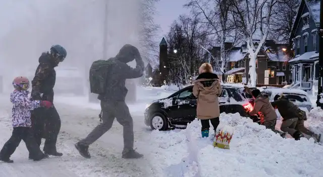 Alerta por tormenta invernal en Nueva York.