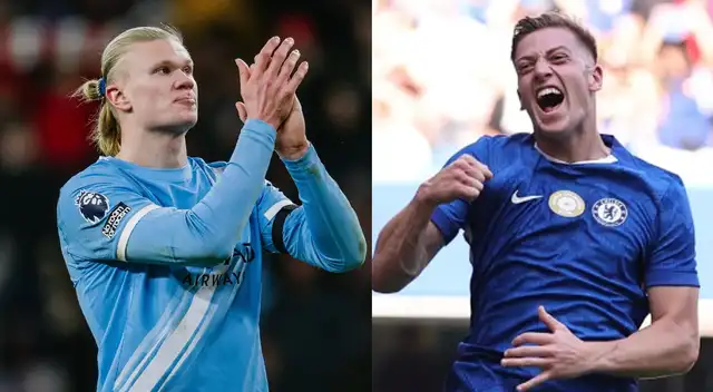 Manchester City vs Chelsea chocan por la Premier League.