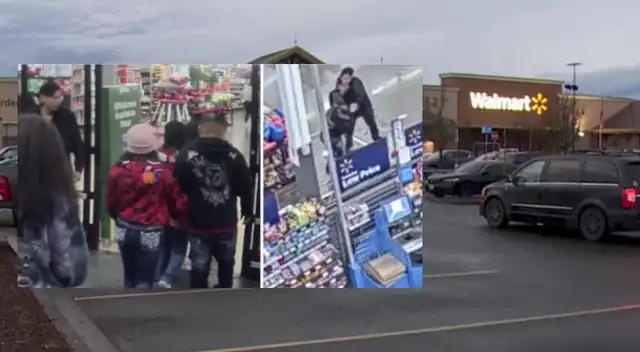 Los perturbadores sucesos quedaron grabados en las cámaras de seguridad del Walmart.